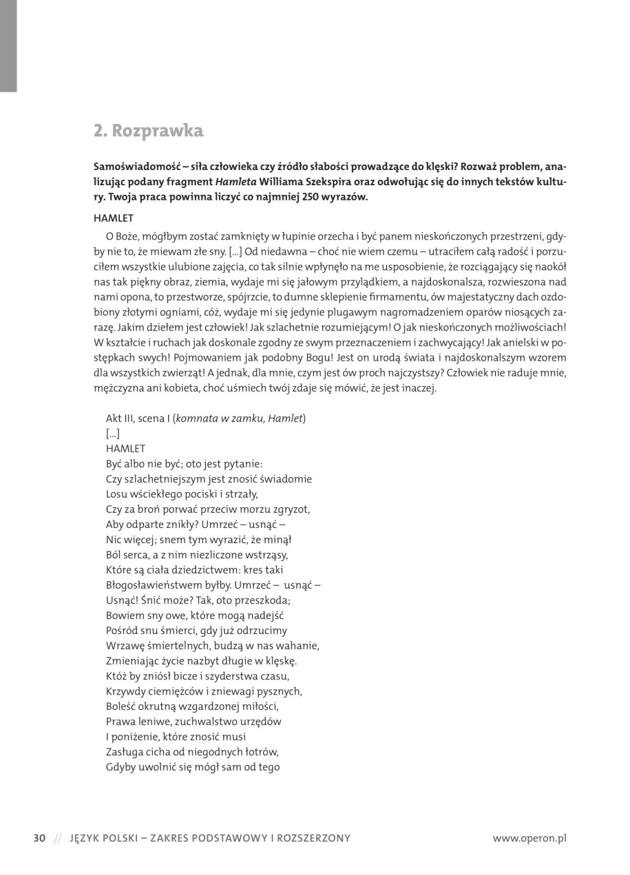 Przykładowy arkusz z języka polskiego /Materiały prasowe