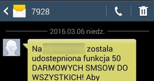 Przykładowy SMS - z niby-promocją. Pamiętajmy, te usługi nie są darmowe /INTERIA.PL