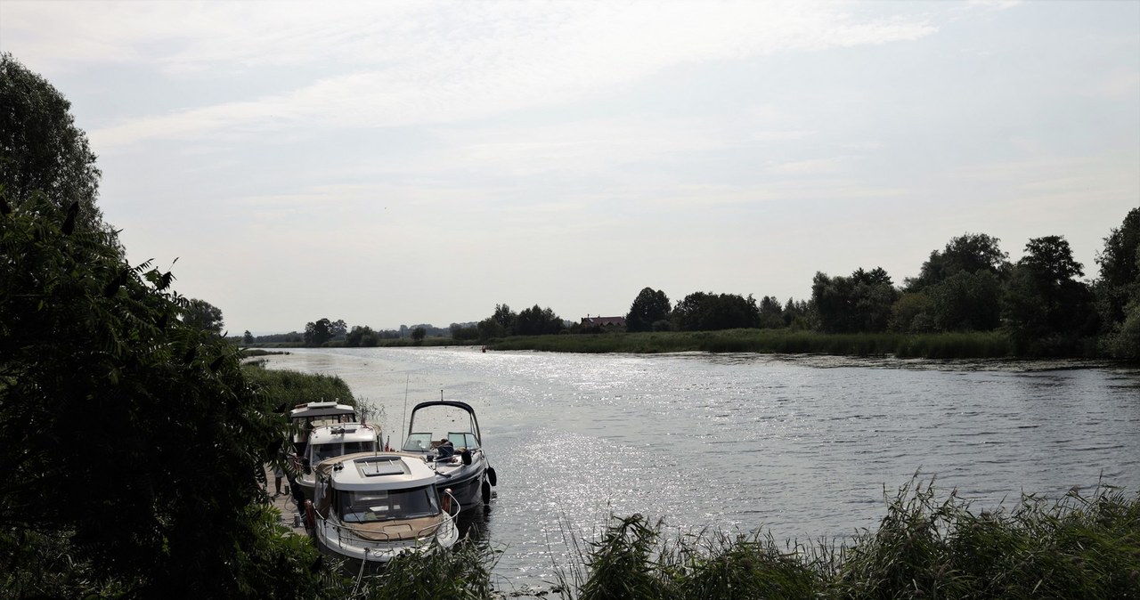 Przystań w Rybinie na szlaku Pętli Żuławskiej