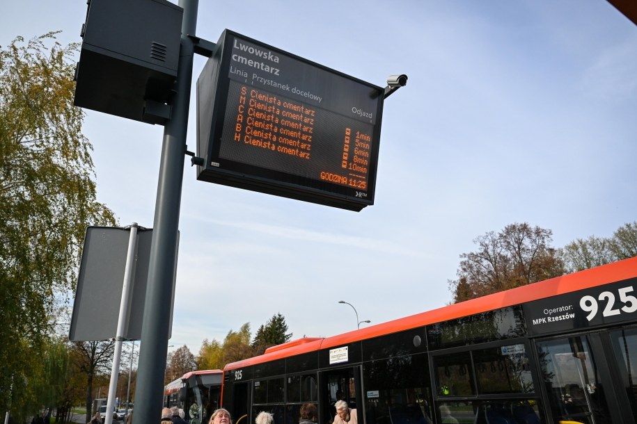 Przystanek autobusowy w Rzeszowie /Darek Delmanowicz /PAP