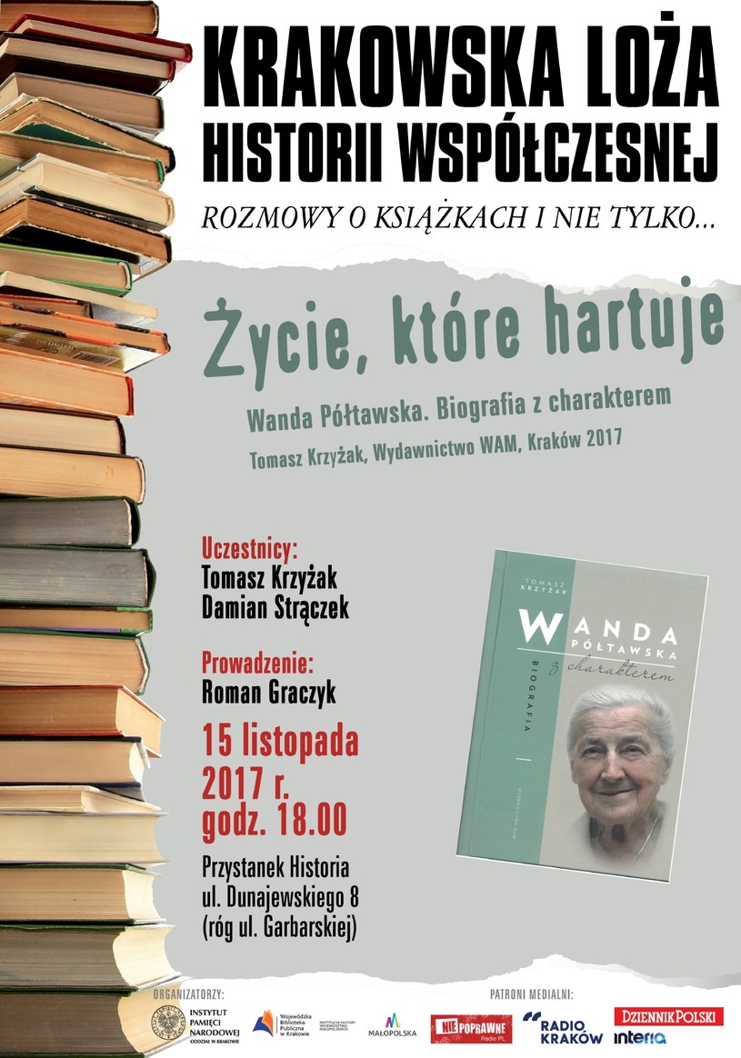 Przystanek Historia zaprasza na rozmowę o książce "Wanda Półtawska. Biografia z charakterem" /IPN