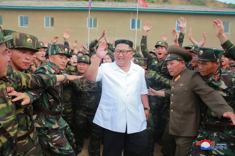 Przywódca Korei Północnej Kim Dzong Un /KCNA /PAP/EPA