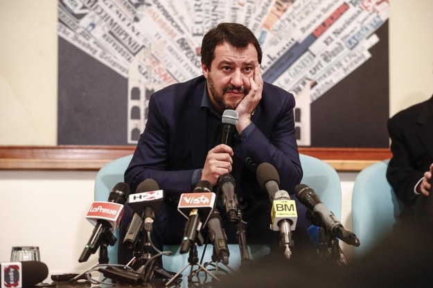 Przywódca Ligi Północnej Matteo Salvini /GIUSEPPE LAMI /PAP/EPA