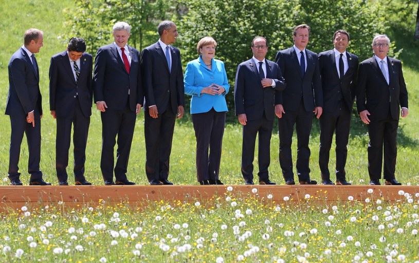 Przywódcy biorący udział w szczycie G7 /PAP/EPA