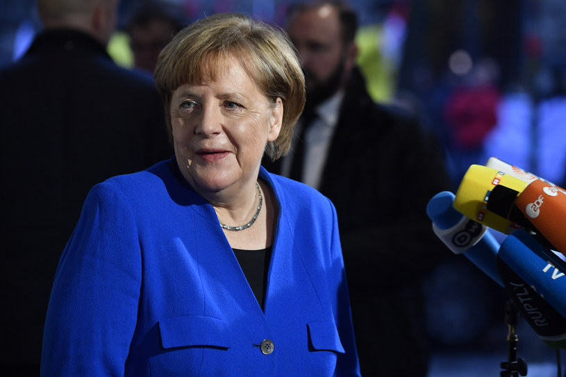 Przywódcy CDU/CSU i SPD osiągnęli przełom w rozmowach ws. koalicji - podaje dpa; Na zdjęciu: Angela Merkel /JOHN MACDOUGALL /AFP