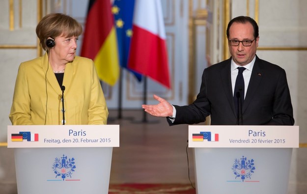 Przywódcy Francji i Niemiec /AN LANGSDON /PAP/EPA