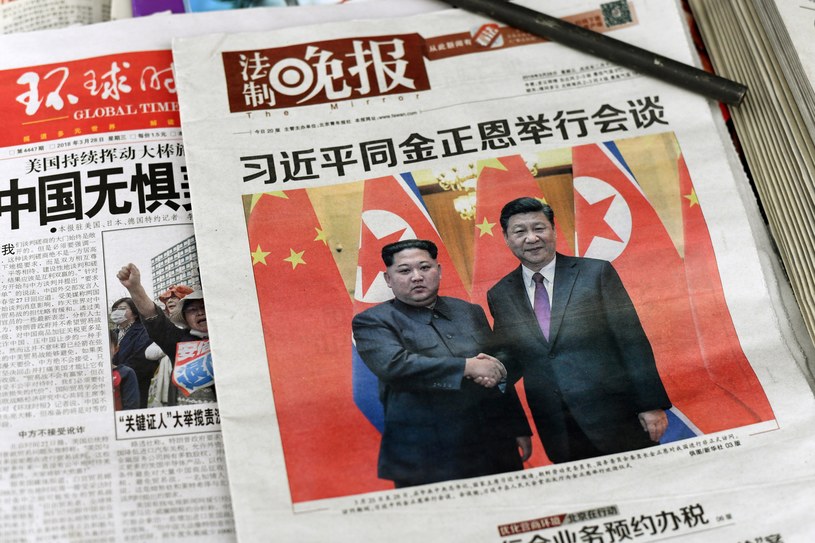 Przywódcy Korei Płn. i Chin w chińskiej prasie /AFP