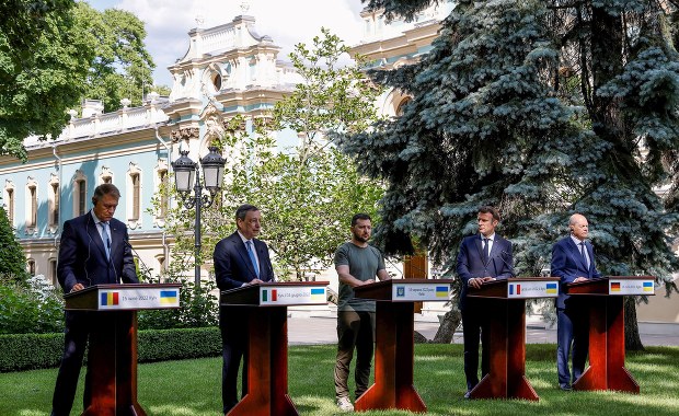 Przywódcy Niemiec, Francji, Włoch i Rumunii: Popieramy nadanie Ukrainie statusu kandydata do UE