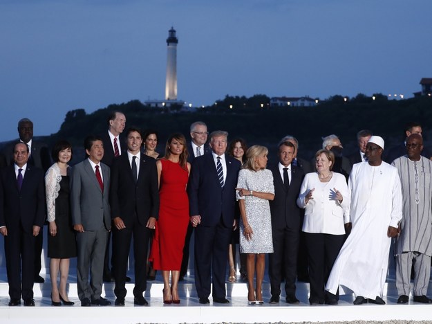 Przywódcy państw podczas spotkania G7 w Biarritz /IAN LANGSDON /PAP/EPA