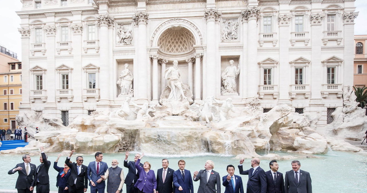 Przywódcy podczas szczytu G20 w Rzymie /PAP/EPA