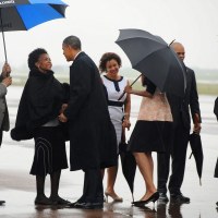 Minister Stosunków Międzynarodowych i Współpracy RPA Maite Nkoana-Mashabane oraz Prezydent USA Barac Obama