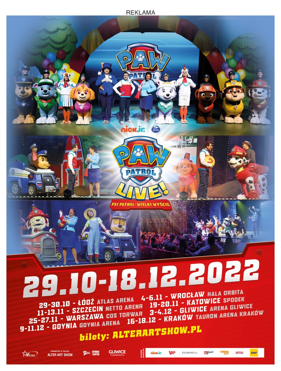 Psi Patrol Live "Wielki Wyścig" zawita do 8 miast /Materiały prasowe