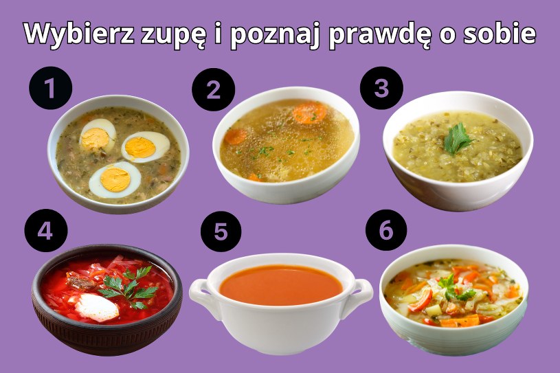 Psychotest, który zdradzi wiele o twojej osobowości. Która zupa jest twoją ulubioną?