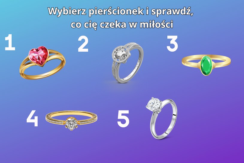 Psychotest: Wybierz pierścionek i poznaj przyszłość swojego życia miłosnego