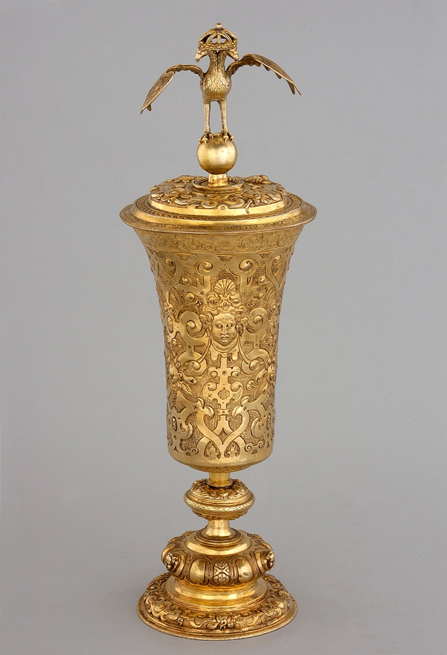 Puchar tzw. cesarski wrocławskiego Bractwa Strzeleckiego z Zwingeru, Hans Hocke, Wrocław, 1577 r. /Cyfrowe Muzeum Narodowe w Warszawie /Materiały prasowe