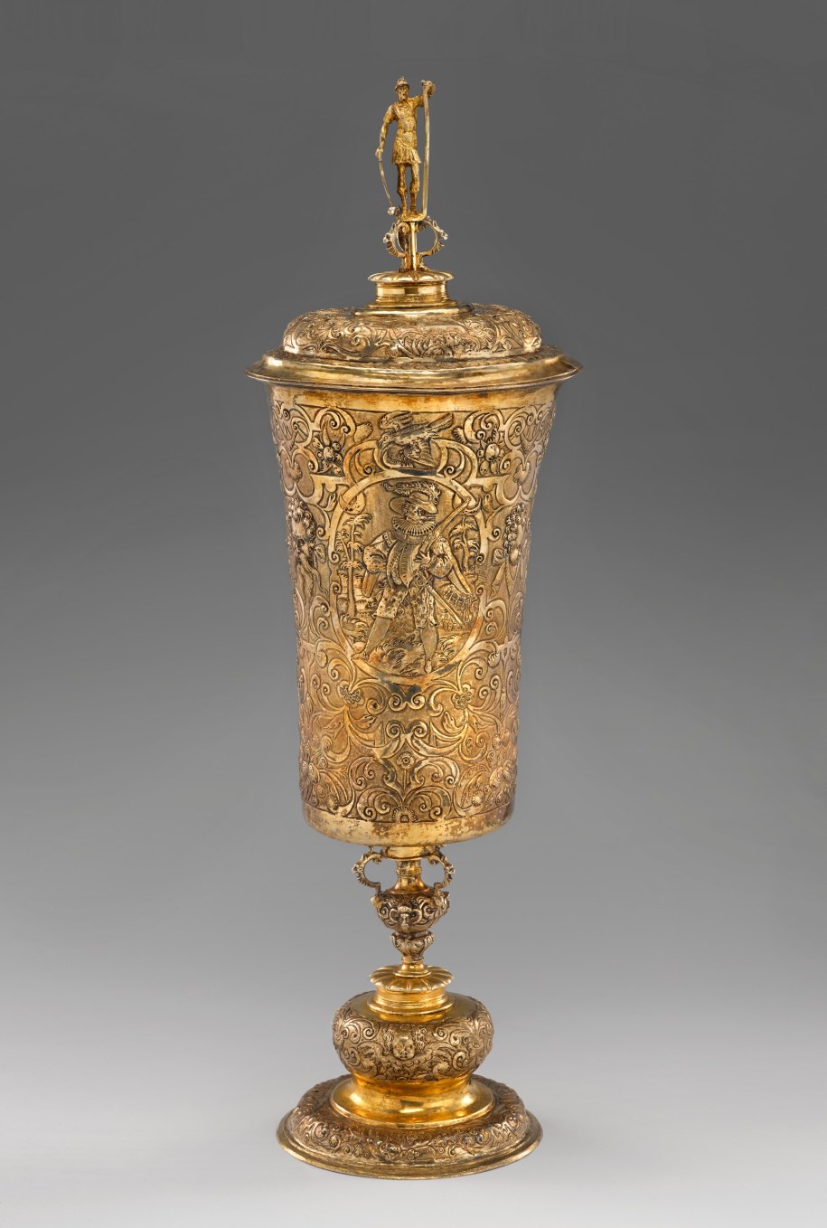 Puchar wrocławskiego Bractwa Strzeleckiego z Zwingeru ufundowany przez mistrza krzyżowców z czerwoną gwiazdą Johanna Heintza, Veit Koch, Wrocław, 1604 /Muzeum Narodowe w Warszawie  /Materiały prasowe