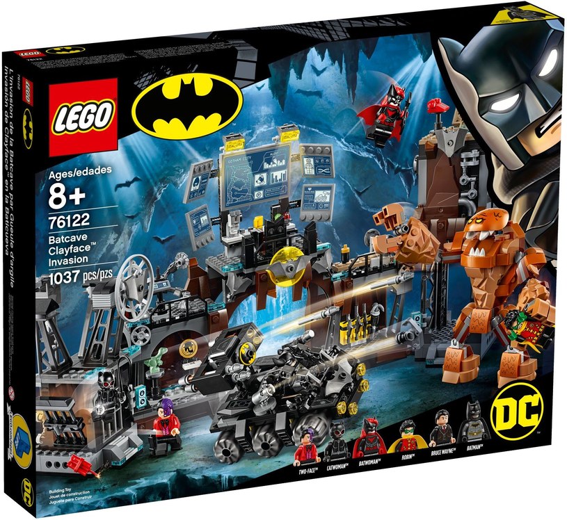 Pudełko zestawu LEGO Atak Clayface'a na jaskinię Batmana /materiały prasowe