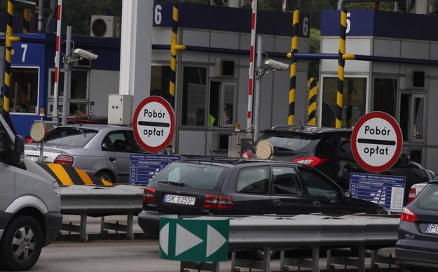 Punkt poboru opłat na autostradzie A4 w Mysłowicach / 	Andrzej Grygiel    /PAP