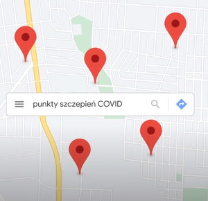 Punkty szczepień na Mapach Google w Polsce