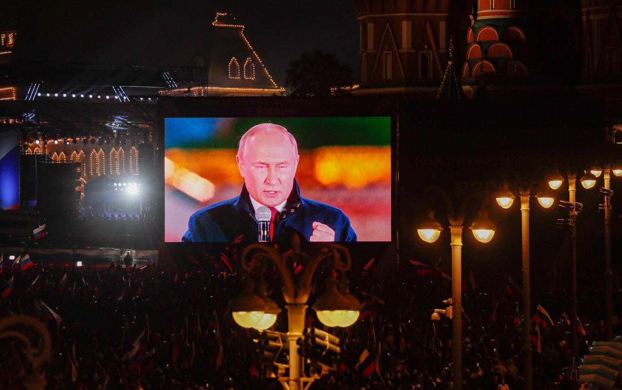 Putin do ludności anektowanych regionów Ukrainy: Witajcie w domu