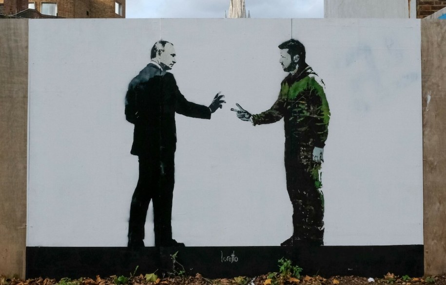 Putin i Zełenski na jednym muralu /Rex Features/EAST NEWS /East News