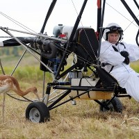 Władimir Putin na motolotni stał się przewodnikiem stada żurwi