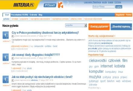 Pytamy.pl w portalu INTERIA.PL /INTERIA.PL