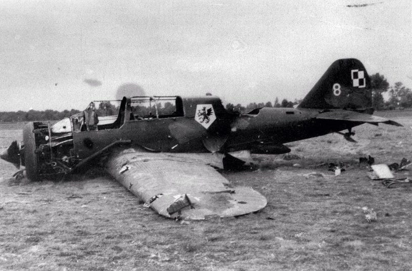PZL.23 Karaś z 41 eskadry zestrzelony we wrześniu 1939 roku /domena publiczna