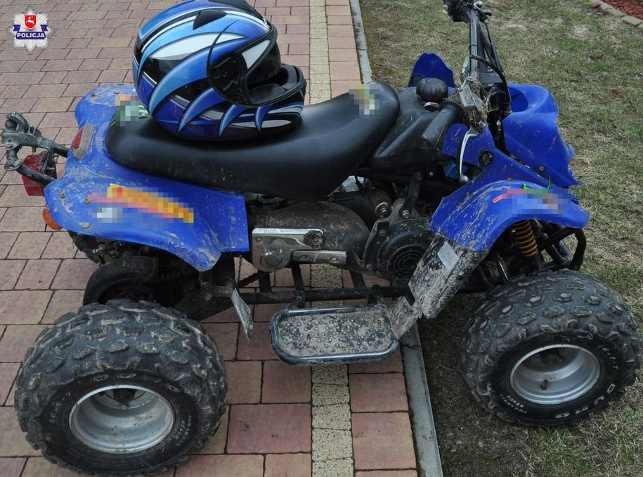 Quad, którym kierował 10-latek /lubelska.policja.gov.pl /