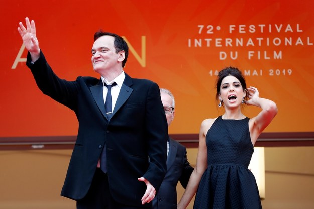 Quentin Tarantino z żoną, izraelską piosenkarką Daniellą Pick /SEBASTIEN NOGIER  /PAP/EPA