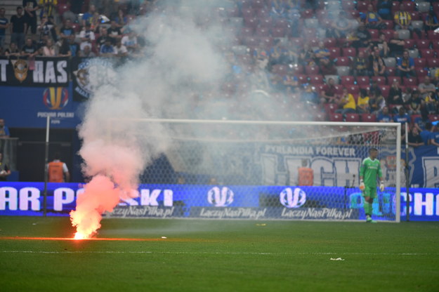 Raca pojawiła się na murawie podczas meczu Arka Gdynia - Legia Warszawa /PAP/Bartłomiej Zborowski /PAP