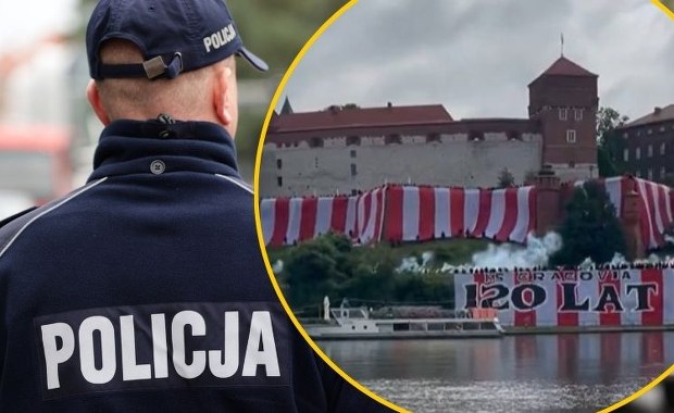 Race i flagi Cracovii na Wawelu. Policja wylegitymowała 125 osób