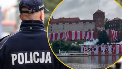 Race i flagi Cracovii na Wawelu. Policja wylegitymowała 125 osób