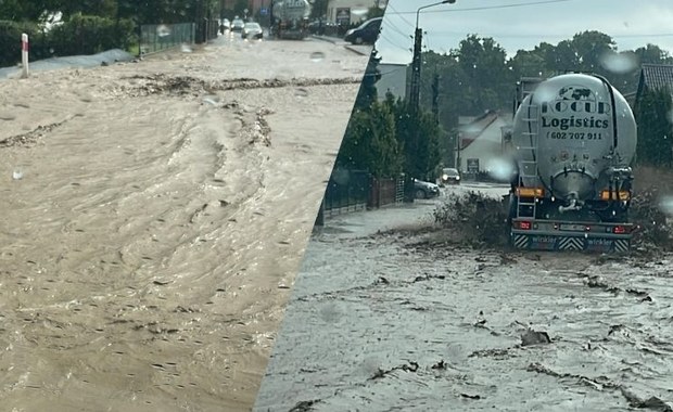 Racibórz znowu pod wodą. Zalane ulice i parkingi. NAGRANIA
