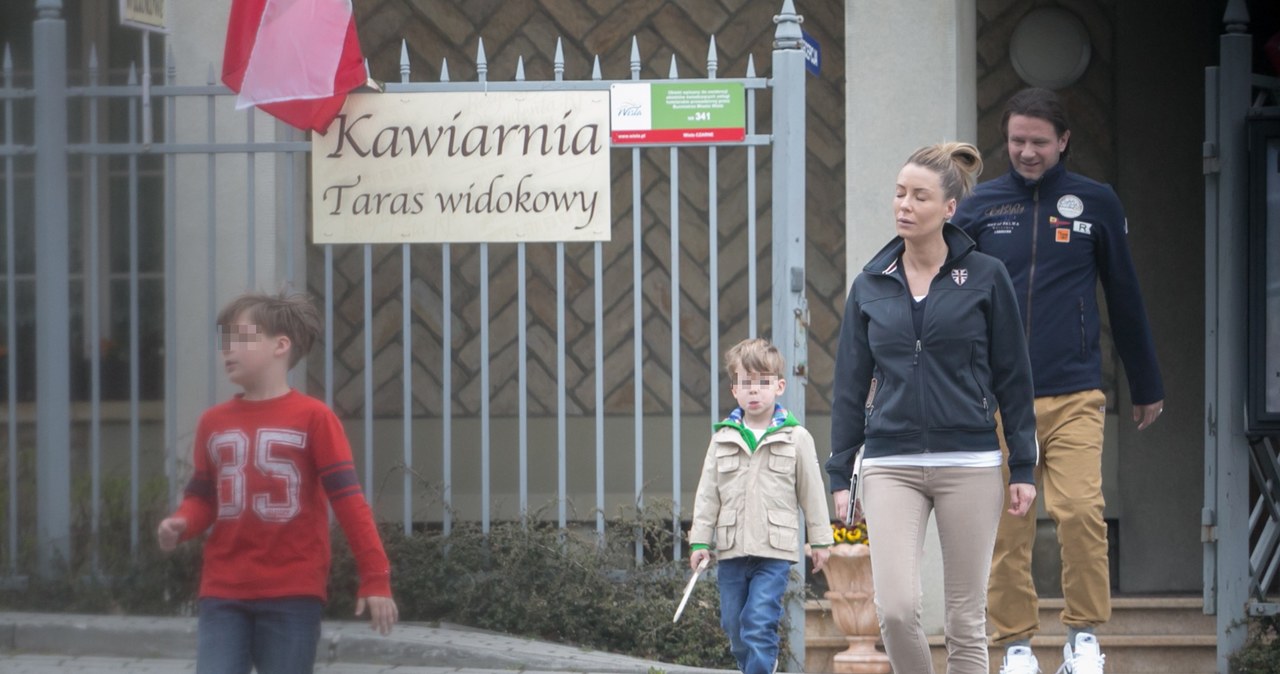 Radek Majdan z Małgorzatą i dziećmi /- /Foto IP