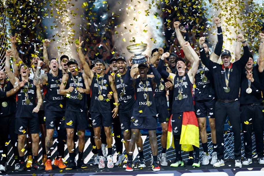 Radość Niemców po wygranej /	Toms Kalnins /PAP