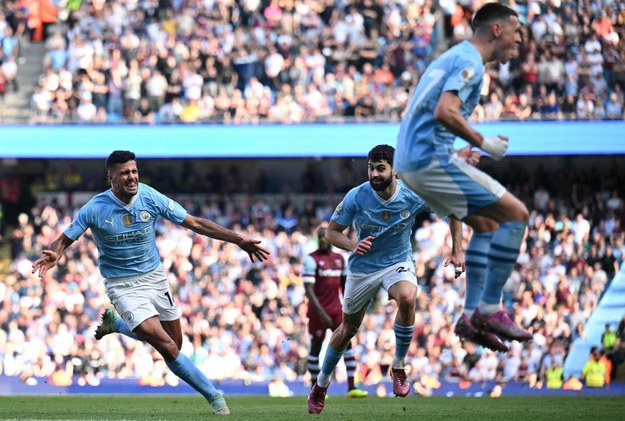 Radość piłkarzy Manchesteru City /OLI SCARFF/AFP /East News