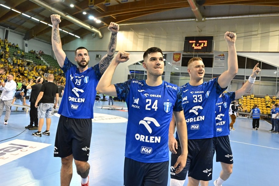 Radość piłkarzy Orlen Wisły Płock /Piotr Polak /PAP