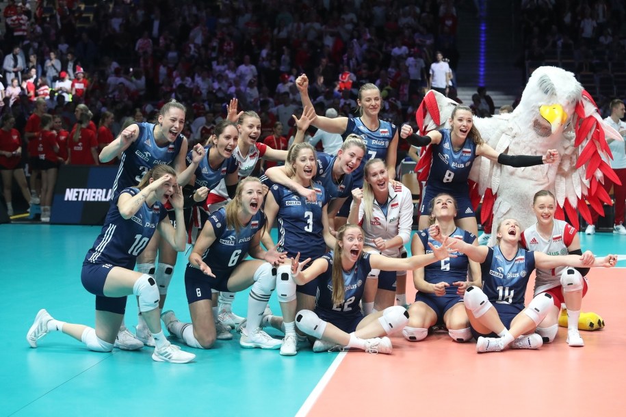 Radość Polek po wygranym meczu /Roman Zawistowski /PAP