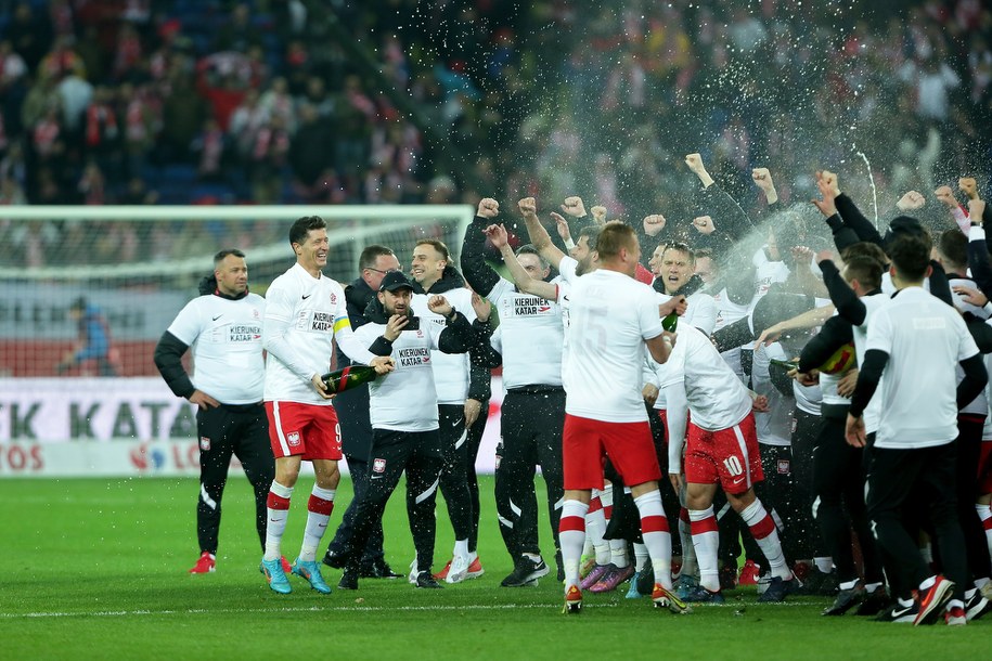 Radość polskich piłkarzy /Zbigniew Meissner /PAP