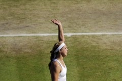 Radość Sabine Lisicki po zwycięstwie z Agnieszką Radwańską