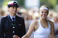 Radość Sabine Lisicki po zwycięstwie z Agnieszką Radwańską