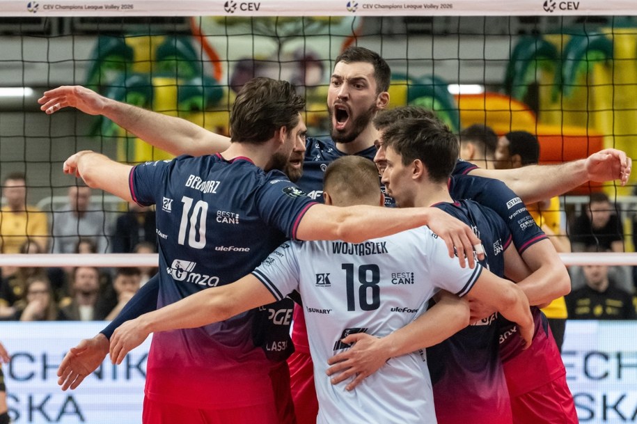 Radość siatkarzy PGE Projektu Warszawa /Wojtek Jargiło /PAP