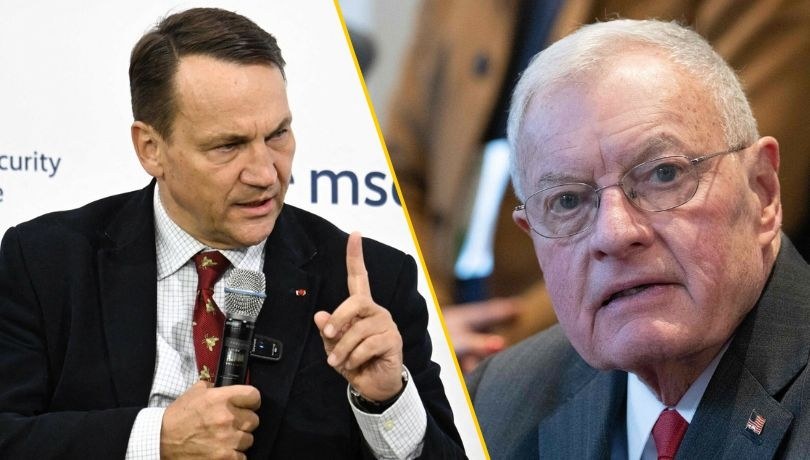 Radosław Sikorski i Keith Kellogg /BORIS ROESSLER/AFP / THOMAS KIENZLE/AFP /East News