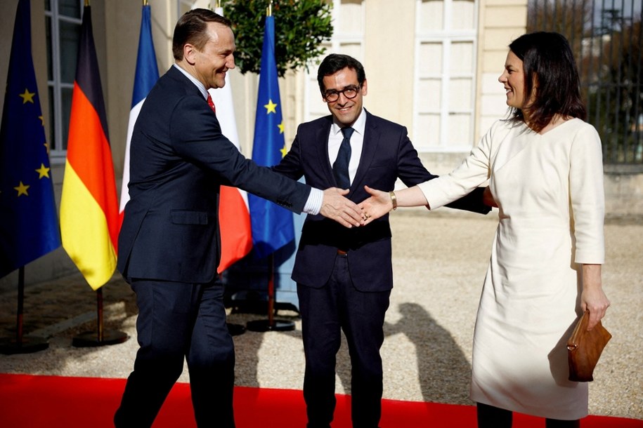 Radosław Sikorski, Stéphane Séjourné i Annalena Baerbock /SARAH MEYSSONNIER/AFP /East News