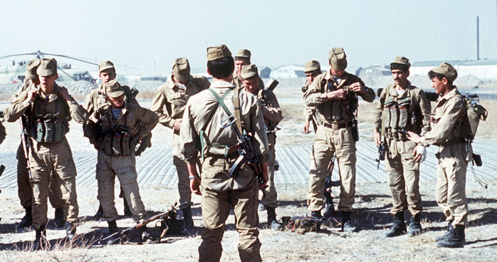 Radzieccy żołnierze w jednej z baz w Afganistanie /domena publiczna