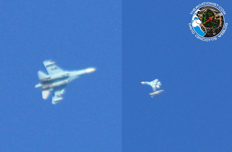 Radziecki Su-27 Flanker widoczny nad amerykańską Strefą 51 /The Aviationist /Twitter