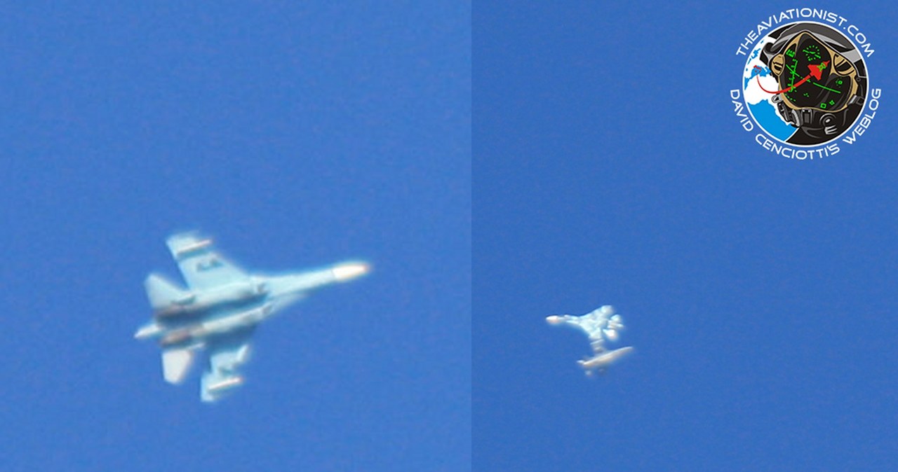 Radziecki Su-27 Flanker widoczny nad amerykańską Strefą 51 /The Aviationist /Twitter