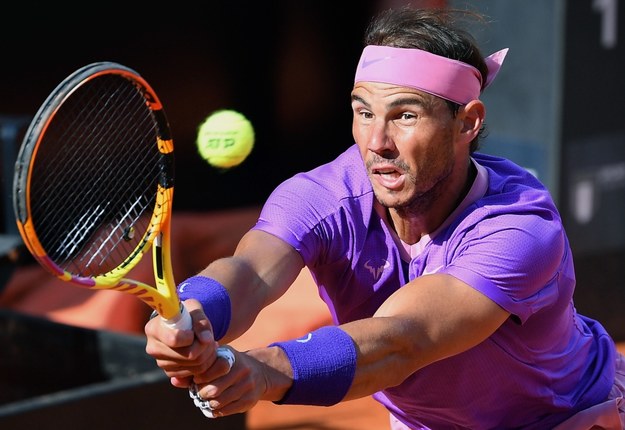 Rafael Nadal podczas turnieju ATP w Rzymie /ETTORE FERRARI /PAP/EPA