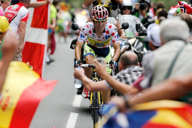Rafał Majka na trasie 17. etapu Tour de France /YOAN VALAT  /PAP/EPA